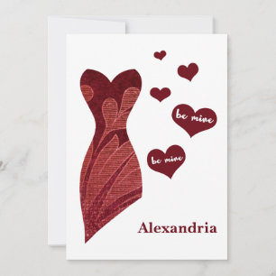 Wees mijn Valentijnse grappenmaakster Burgundy Bri Feestdagenkaart