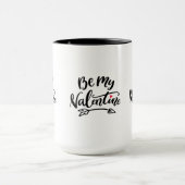 Wees mijn Valentijnse hand geschreven typografie o Mok (Midden)