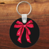 Wees mijn Valentijnse lippenstift en boog ontwerp Sleutelhanger (Achterkant)