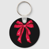 Wees mijn Valentijnse lippenstift en boog ontwerp Sleutelhanger (Achterkant)