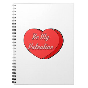 Wees mijn Valentijnse Snoep harttekening Notitieboek