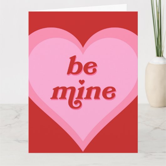 Wees Mijn Valentijnshart Kaart (Voorkant)