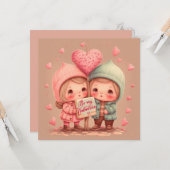 Wees mijn valentijnskaart kaart (Voorkant / Achterkant in situ)