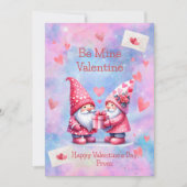 Wees mijn Valentijnskabouters Platte kerstkaart (Voorkant)