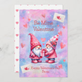 Wees mijn Valentijnskabouters Platte kerstkaart (Voorkant / Achterkant)