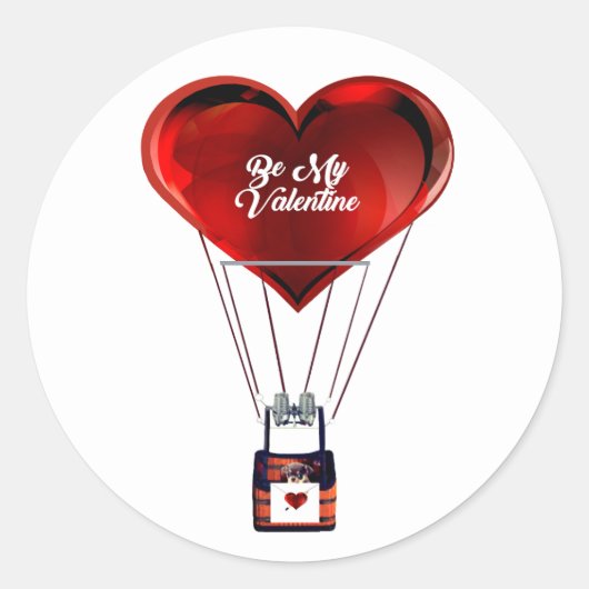 Wees Mijn Valentijnstickers Ronde Sticker (Voorkant)