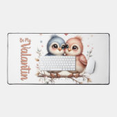 Wees mijn Valentin – Schattige Liefdesvogels valen Bureaumat (Keyboard & Muis)