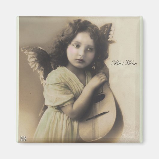Wees mijn  Valnetine Cupidomagneet Magneet (Voorkant)