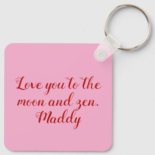 Wees mijn Zen-Tine gepersonaliseerd metaal Sleutelhanger (Achterkant)