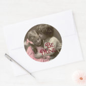 Wees mijn zoete  Valentijn Ronde Sticker (Envelop)