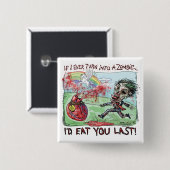 Wees mijn Zombie-Valentijn Vierkante Button 5,1 Cm (Voorkant /achterkant)