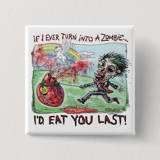 Wees mijn Zombie-Valentijn Vierkante Button 5,1 Cm (Voorkant)