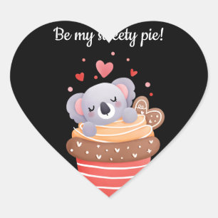 Wees mijn zwettige koala-uitnodiging hart sticker