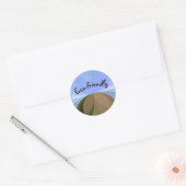 Wees milieuvriendelijk, Abstracte Aarde-Sticker Ronde Sticker (Envelop)