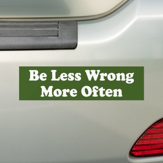 Wees minder vaak fout bumpersticker (Op auto)