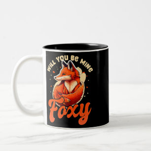 Wees Mine Foxy Design Fox Valentijn 177 Tweekleurige Koffiemok