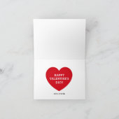 Wees Mine Modern Script Valentijnsdag Red Heart Feestdagen Kaart (Binnen)