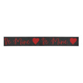 Wees Mine Red Glitter Valentijns Groenkorrellint Grosgrain Lint (Voorkant)
