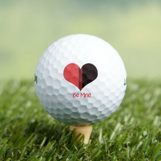 Wees Mine Valentijn Red Stripe Heart Golfballen (Insitu Shirt)