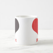 Wees Mine Valentijn Red Stripe Heart Koffiemok (Center)