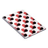 Wees Mine Valentijn Red Stripe Heart Notitieboek (Rechterzijde)