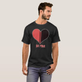 Wees Mine Valentijn Red Stripe Heart T-shirt (Voorkant volledig)