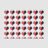 Wees Mine Valentijn Red Stripe Heart Tissuepapier (Voorkant)