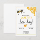 Wees modern uitnodigen voor elke verjaardag kaart (Voorkant / Achterkant)