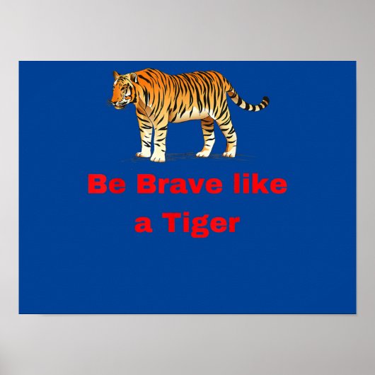 Wees moedig als een tijger poster (Voorkant)