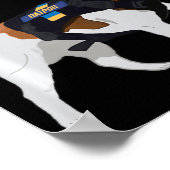 Wees moedig als Oekraïne Bravery Patron Dog Cyrill Poster (Hoek)