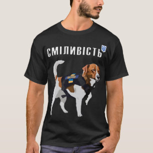 Wees moedig als Oekraïne Bravery Patron Dog Cyrill T-shirt