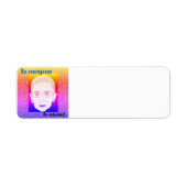 Wees moedig, berucht RBG-logo voor retournering Etiket (Voorkant)