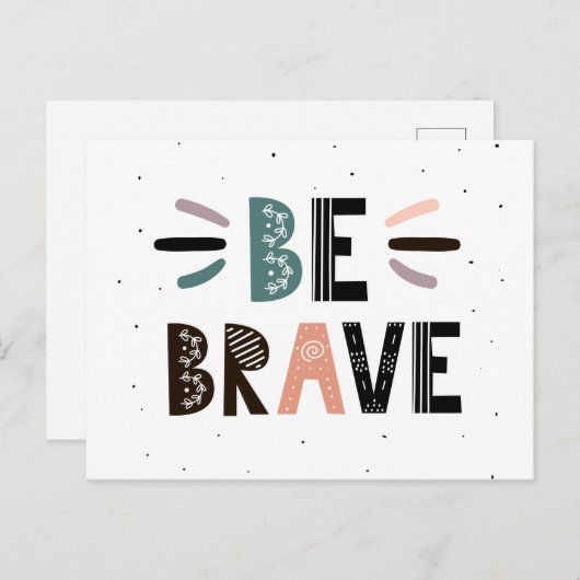 Wees moedig briefkaart (Voorkant / Achterkant)