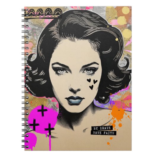 Wees moedig en heb vertrouwen | Devotional Notitie Notitieboek (Voorkant)