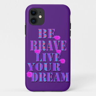 Wees moedig en leef je droom met Tartan Logo, Case-Mate iPhone Case