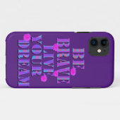 Wees moedig en leef je droom met Tartan Logo, Case-Mate iPhone Case (Achterkant (horizontaal))