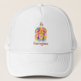 Wees moedig en moedig en Motivatie moedig Trucker Pet