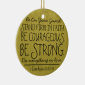 Wees moedig en sterk bijbel keramisch ornament (Rechts)