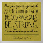 Wees moedig en sterk bijbel Poster (Voorkant)