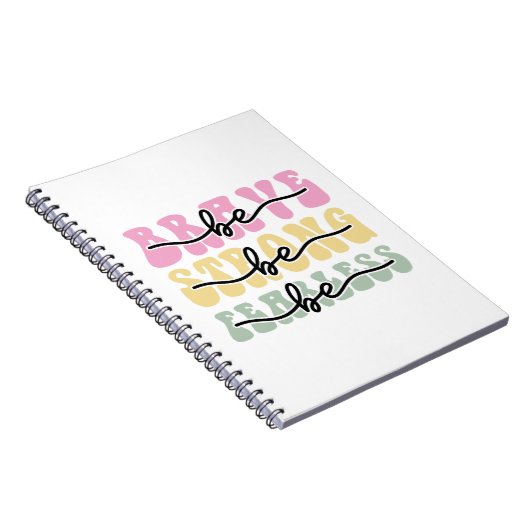 Wees moedig en wees onbevreesd notitieboek (Rechterzijde)