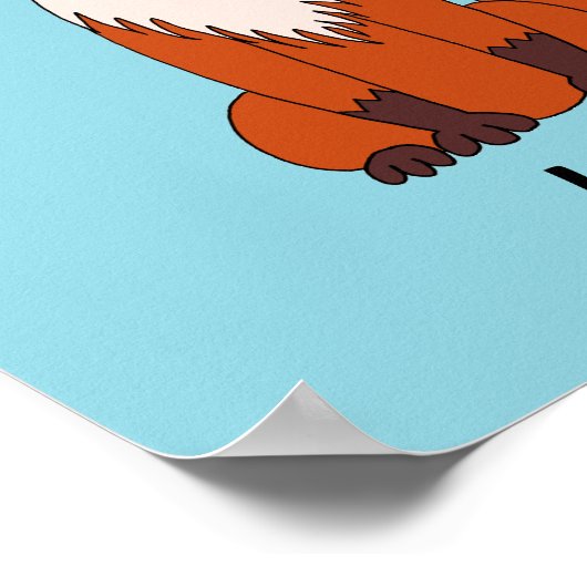 "Wees moedig" Fox Poster (Hoek)