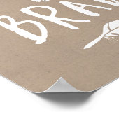 Wees moedig, groots, roestend, kunstwerk afdrukken poster (Hoek)