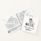 Wees moedig Husky puppy gepersonaliseerd Notitieboek (Binnen)