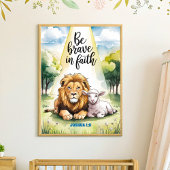 Wees moedig in het geloof Boho Christelijke Nurser Poster