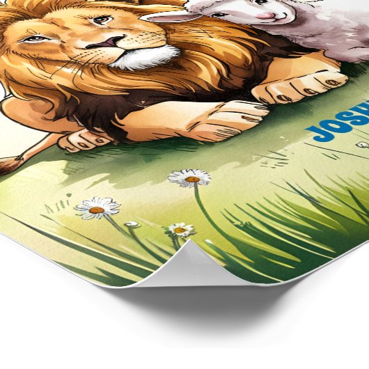 Wees moedig in het geloof Boho Christelijke Nurser Poster (Hoek)