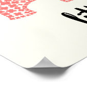 Wees moedig, klein, roze Baby olifant Poster (Hoek)