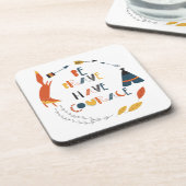 Wees moedig met fox bier onderzetter (Linkerzijde)