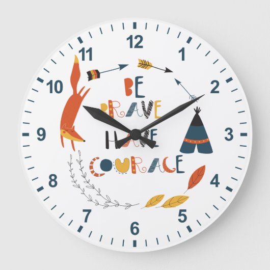 Wees moedig met fox grote klok (Voorkant)