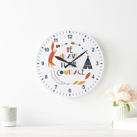 Wees moedig met fox grote klok (Huis)