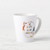 Wees moedig met fox latte mok (Rechterhoek)